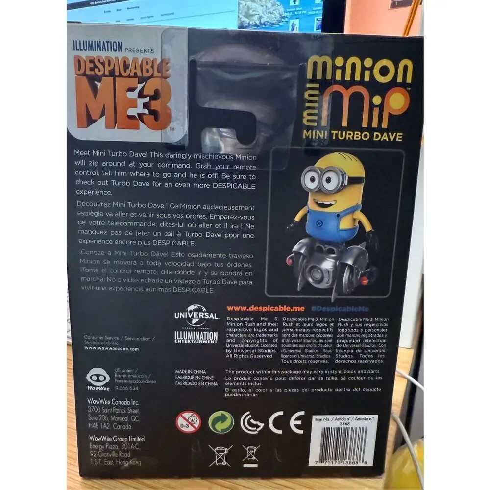 WowWee Despicable Me Minion MiP Turbo Dave Balancing Robot NEW